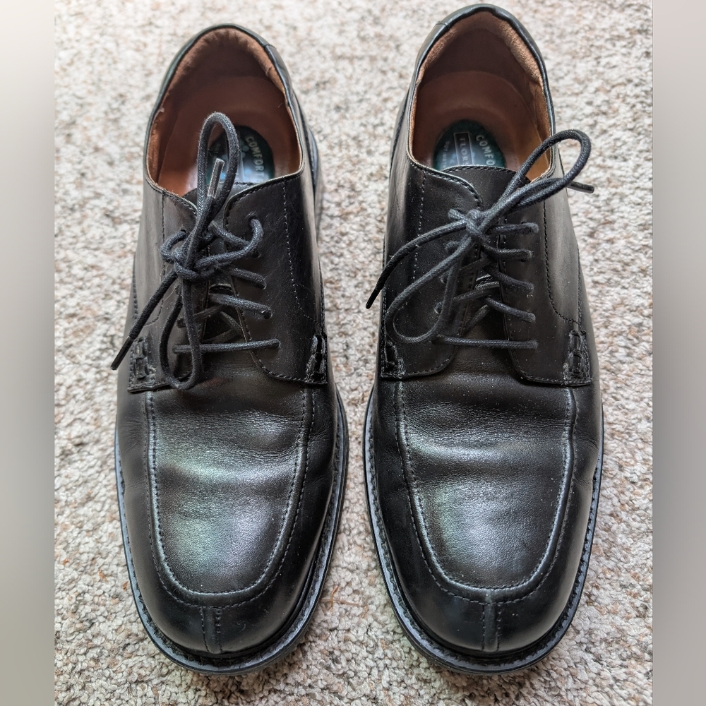 Florsheim Comfortech Dot Matrix System Men's Black Leather Oxfords